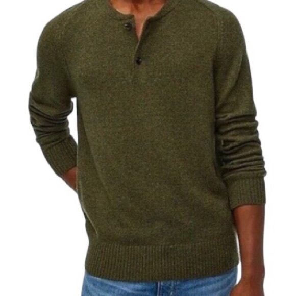 J. Crew Sweaters J Crew Mens Sweater Henley Style Pullover Wool
